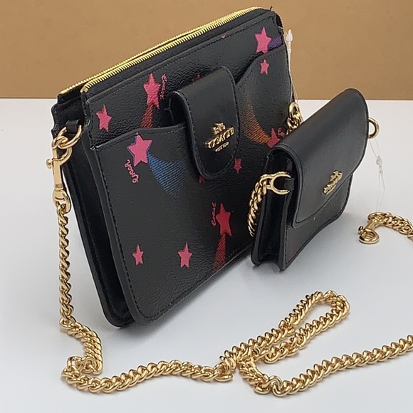 Poppy Crossbody With Card Case With Disco Star Print - Picture 10 of 16